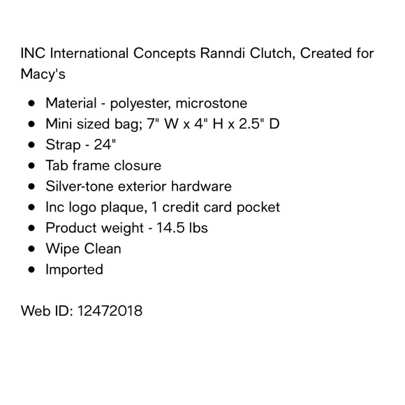 INC International Concepts Ranndi Sparkle Clutch - Picture 11 of 14